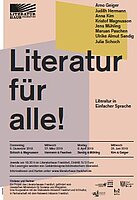 Bild zeigt Plakat "Literatur für alle!"
